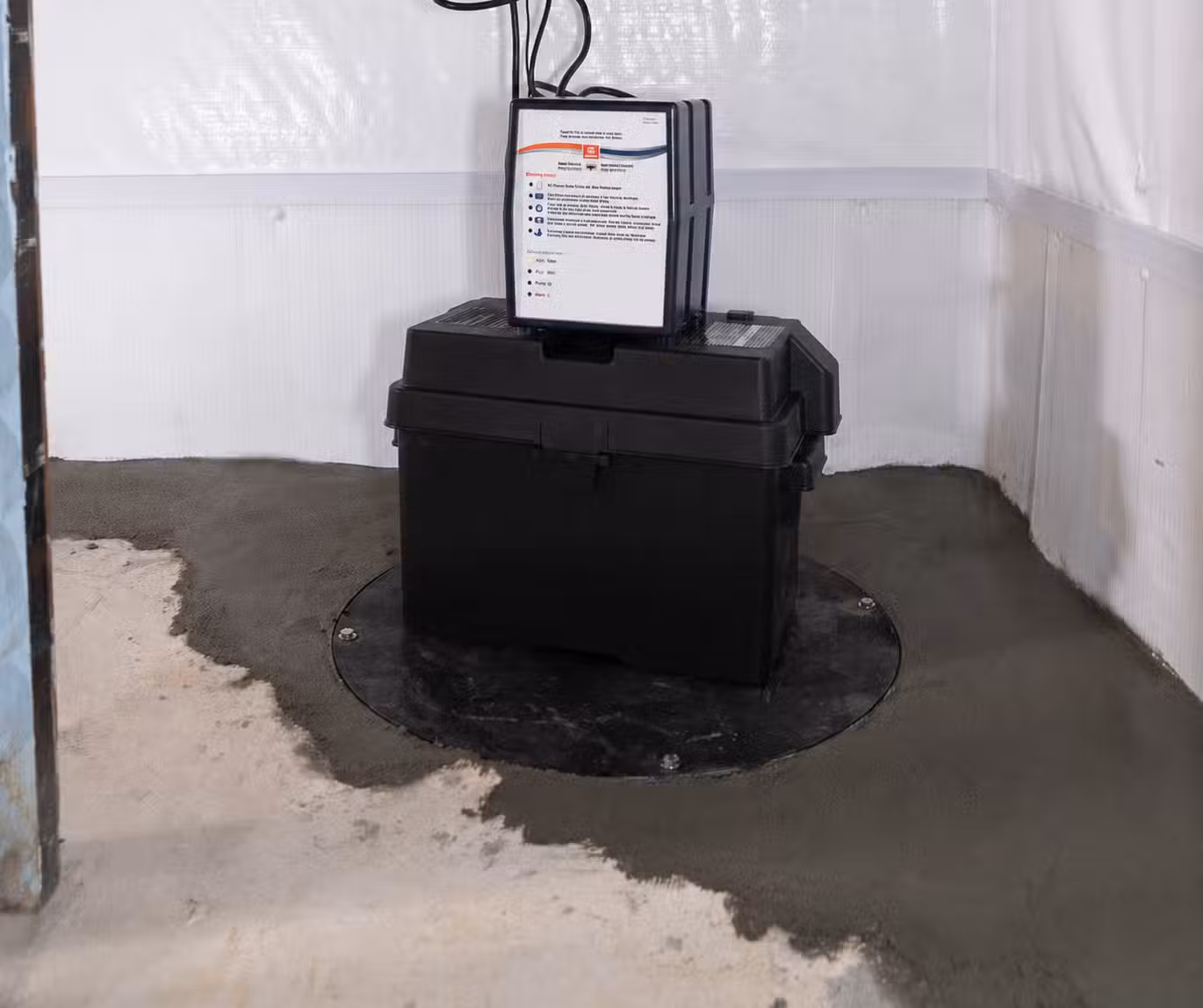 Sump pump with battery back up
