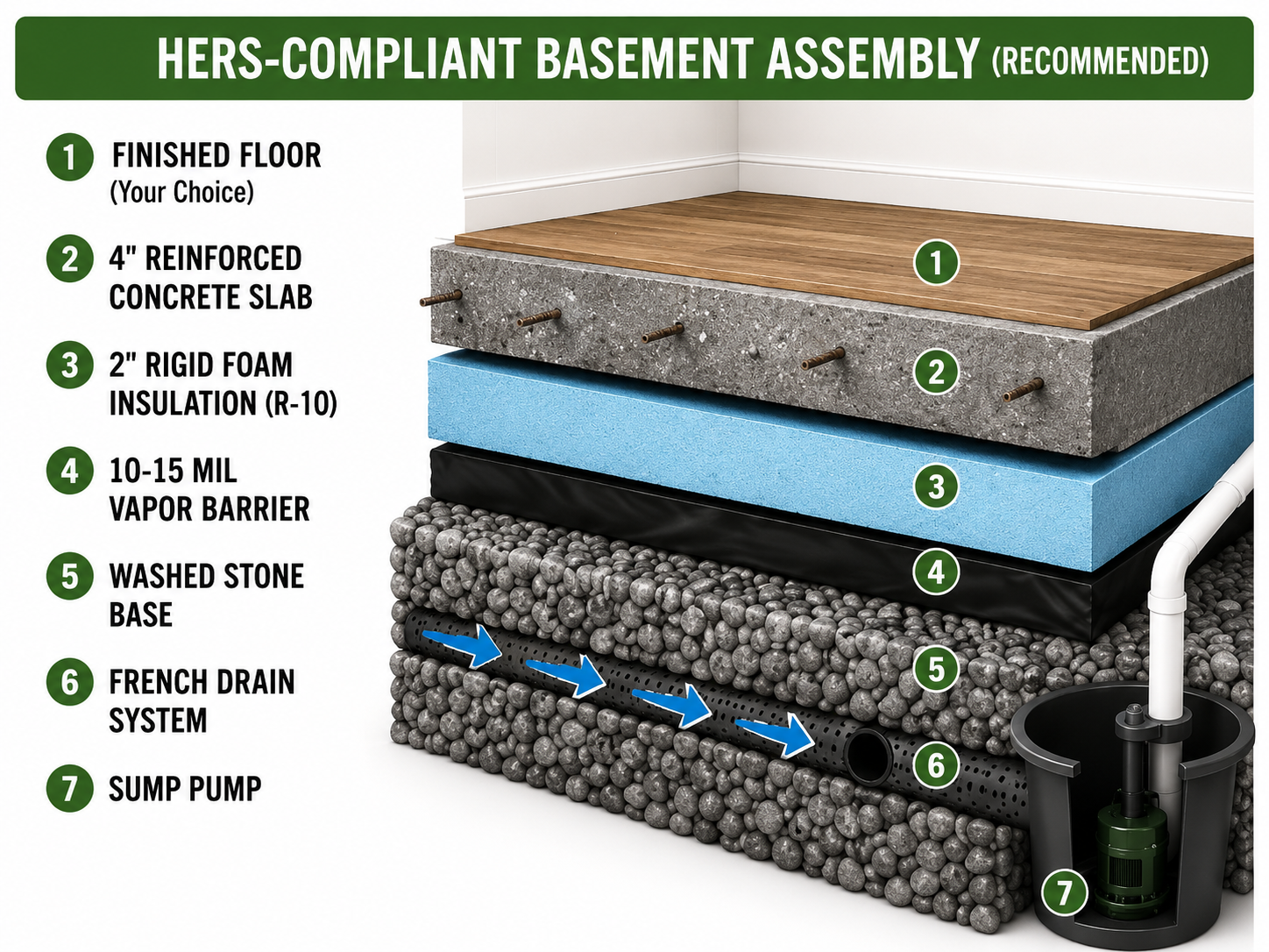 Diagram of HERS Foundation Slab Install