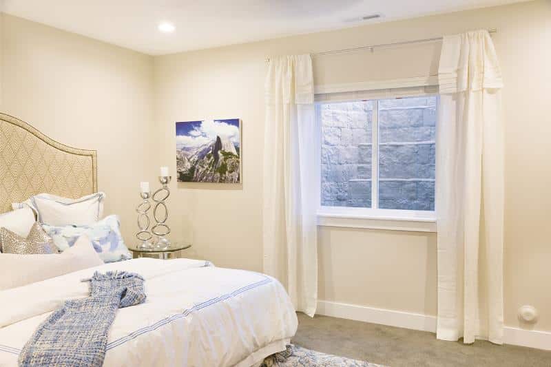 Egress Window in a Finished Basement Bedroom