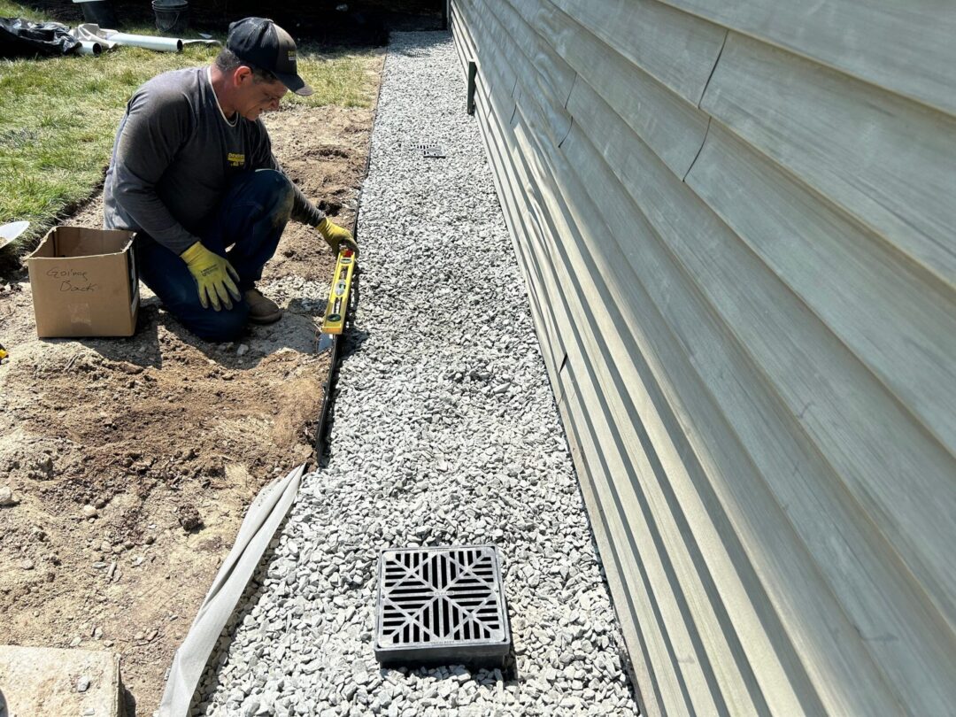 3 Pipe and Grate Drain Exterior French Drain